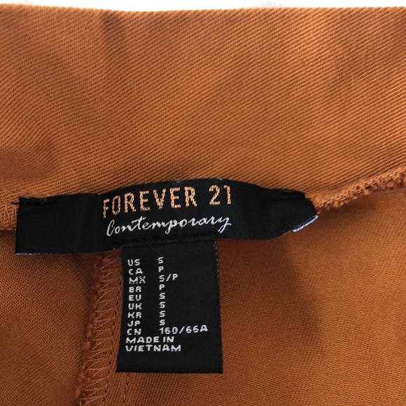 Forever 21 Camel Trousers - Removable Belt Sz S - Picture 5 of 8